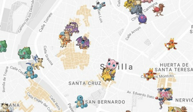 El mapa con el que podrás atrapar Pokémon en Sevilla