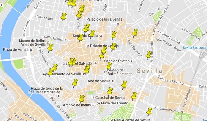 ¡Tenemos el mapa de «50 cosas que comer en Sevilla»!