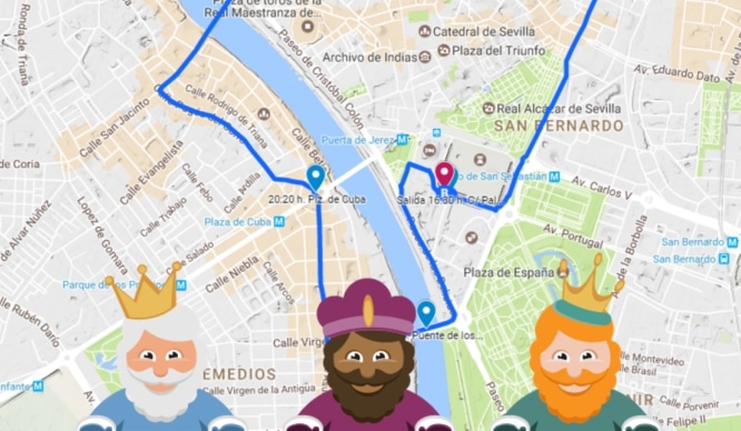 ¡Tenemos el mapa de la Cabalgata de Reyes Magos de Sevilla!