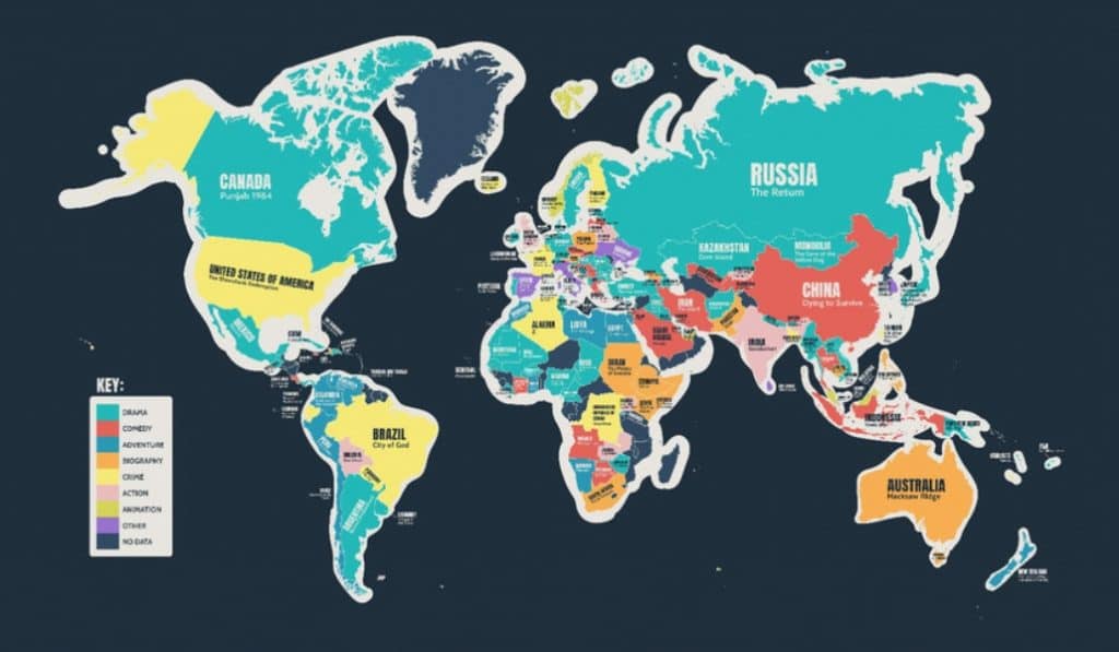 La película favorita de cada país, en este mapa