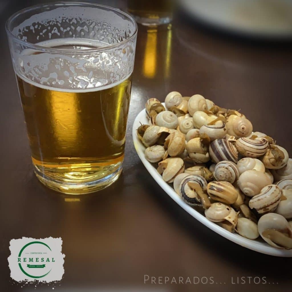 Cervecería Remesal caracoles