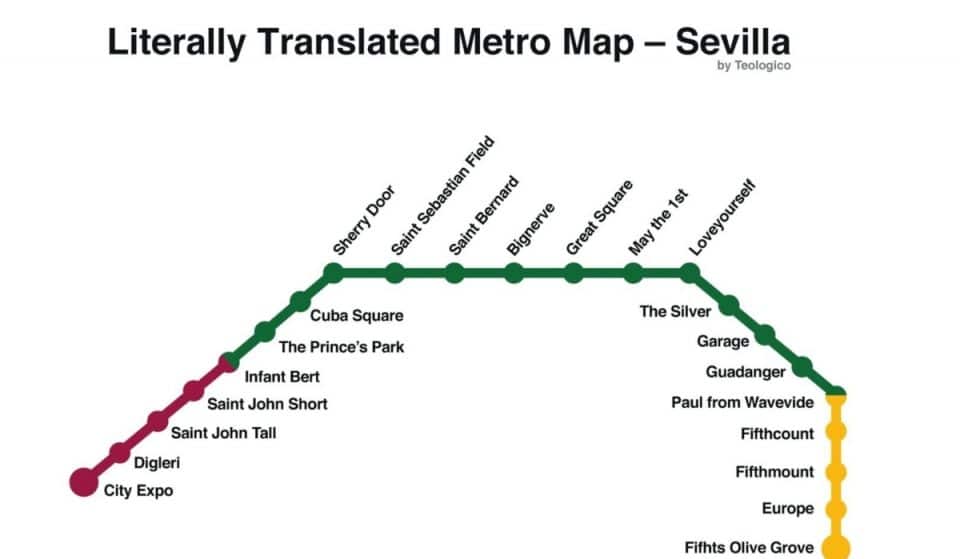El nuevo mapa del metro de Sevilla que necesitan los turistas